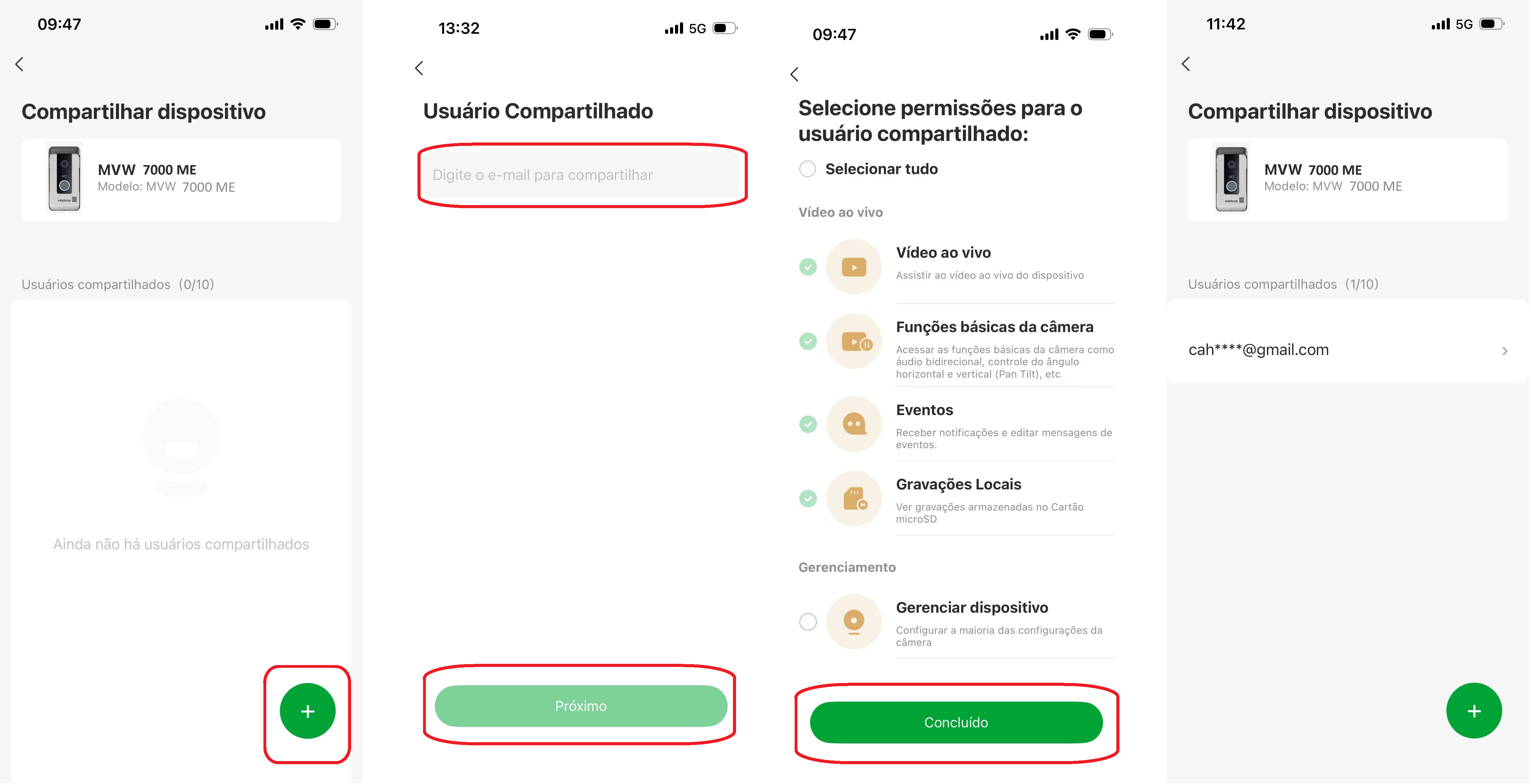 Compartilhamento por E-mail